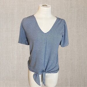 LUCKY Brand Striped Tie Up T-shirt